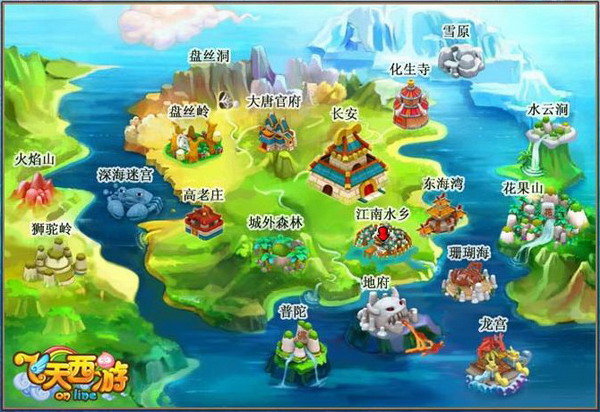 游戏中的世界地图如下图所示图片